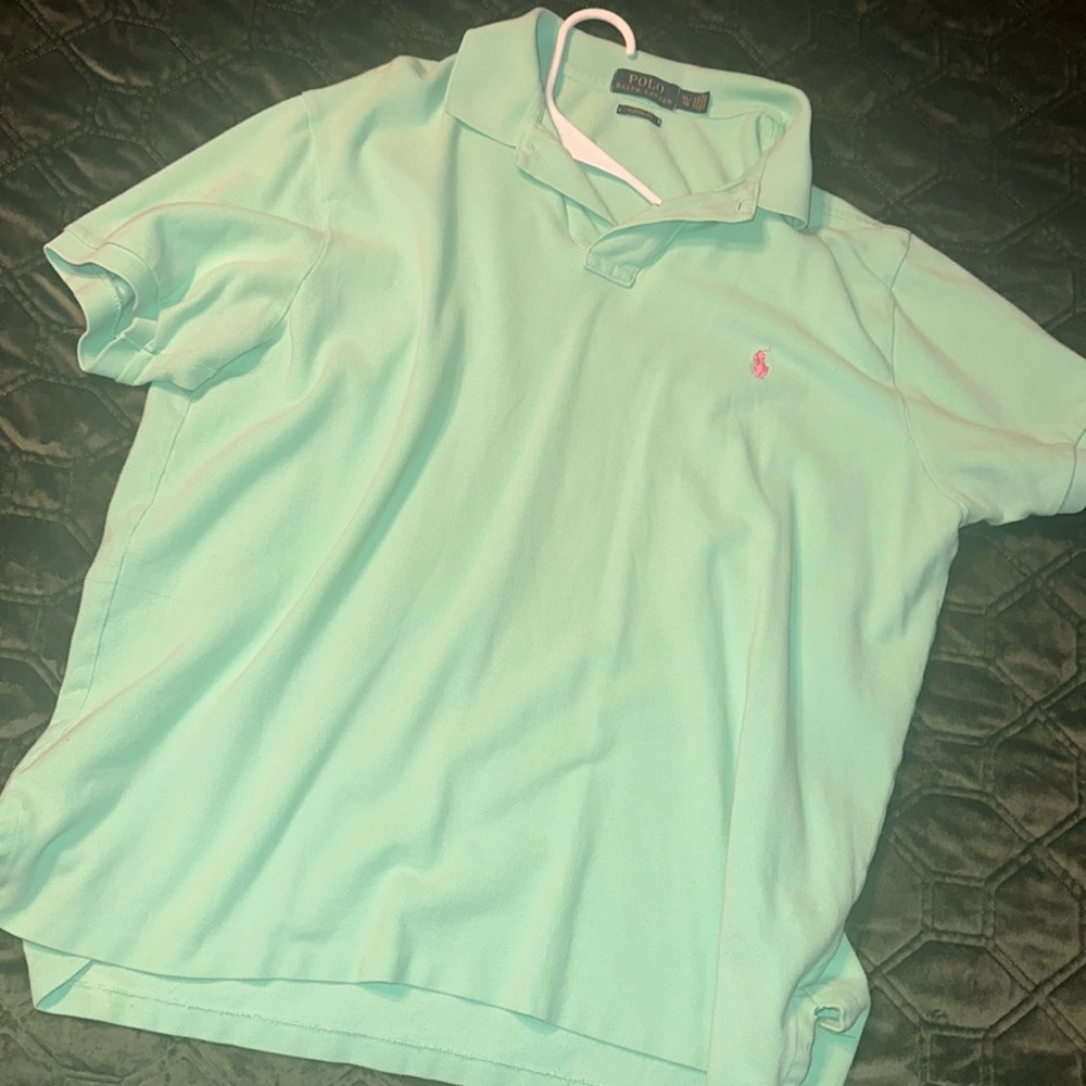 Mint green Ralph Lauren polo shirt